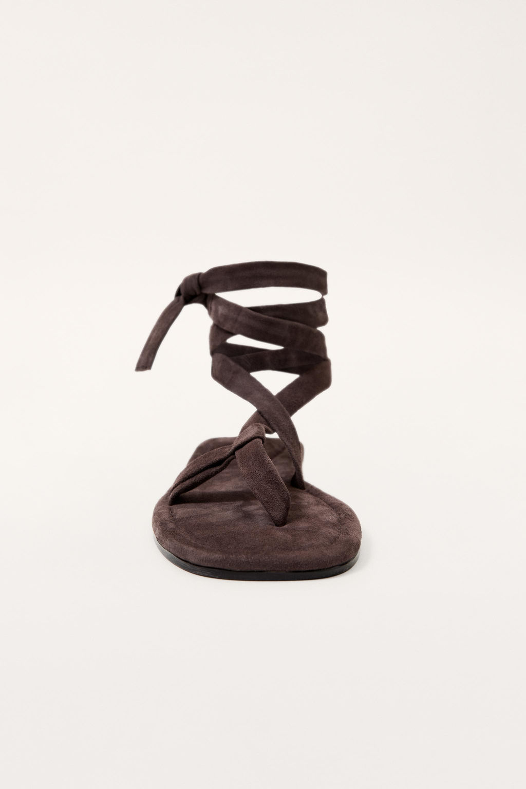 LIMITED EDITION FLAT LEATHER STRAPPY SANDALS - Zara фото 5