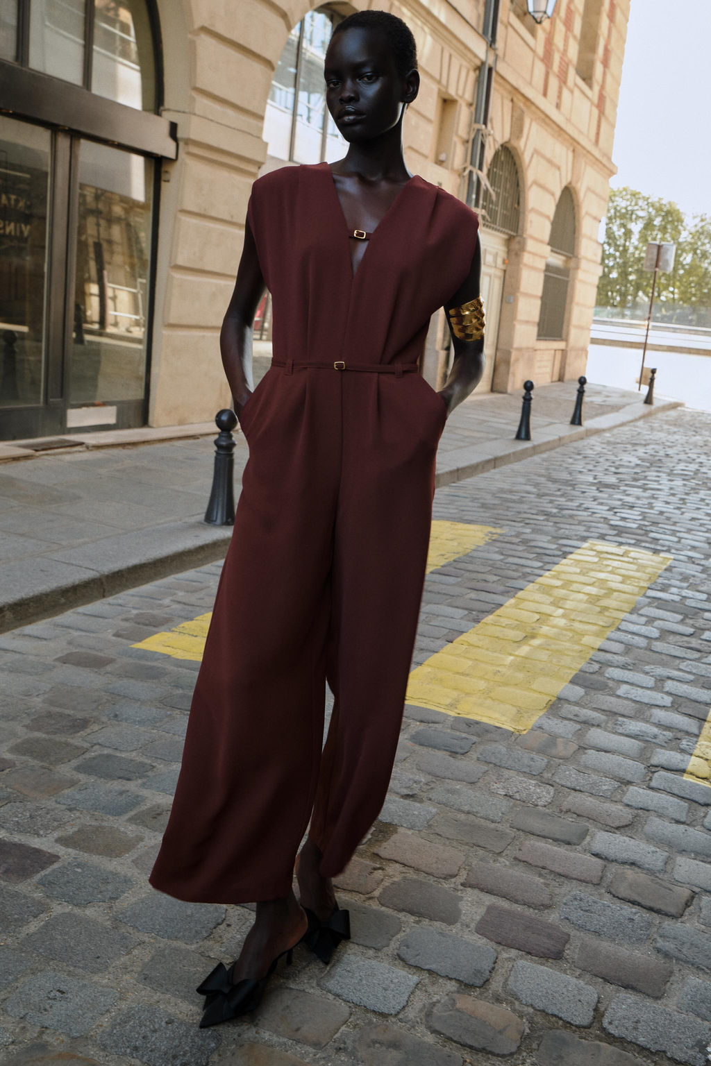 WIDE-LEG JUMPSUIT WITH BELT - Zara фото 8