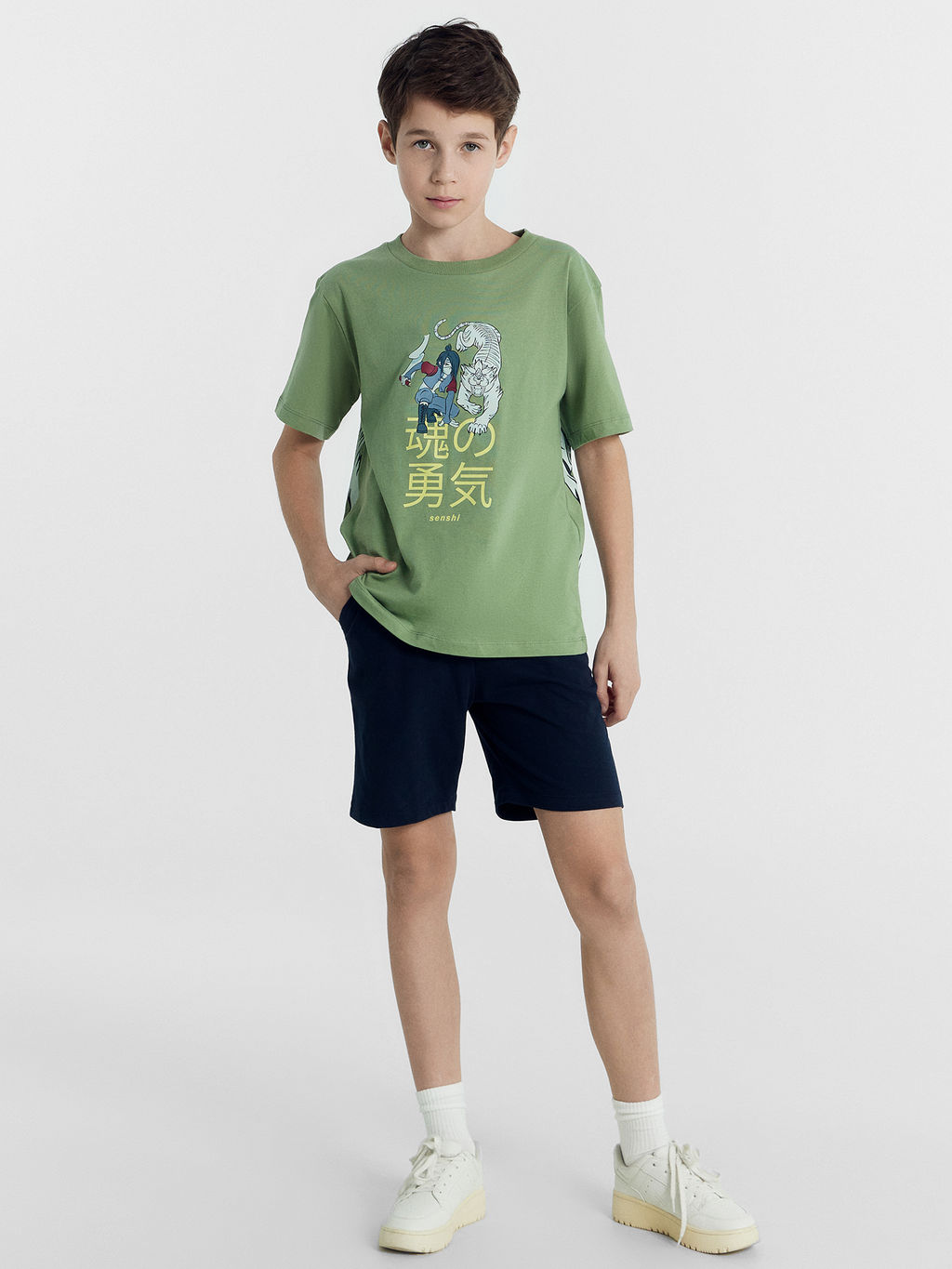 Футболка для мальчиков зеленая с печатью - Mark formelle фото 2