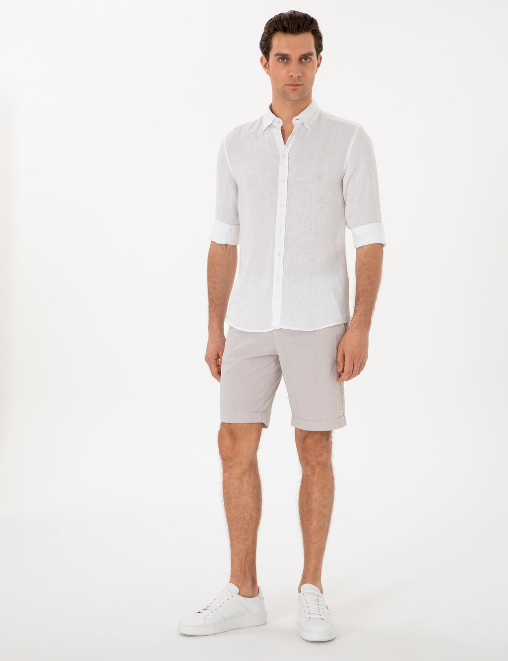 Beyaz Slim Fit Uzun Kollu G_mlek - Cacharel фото 4