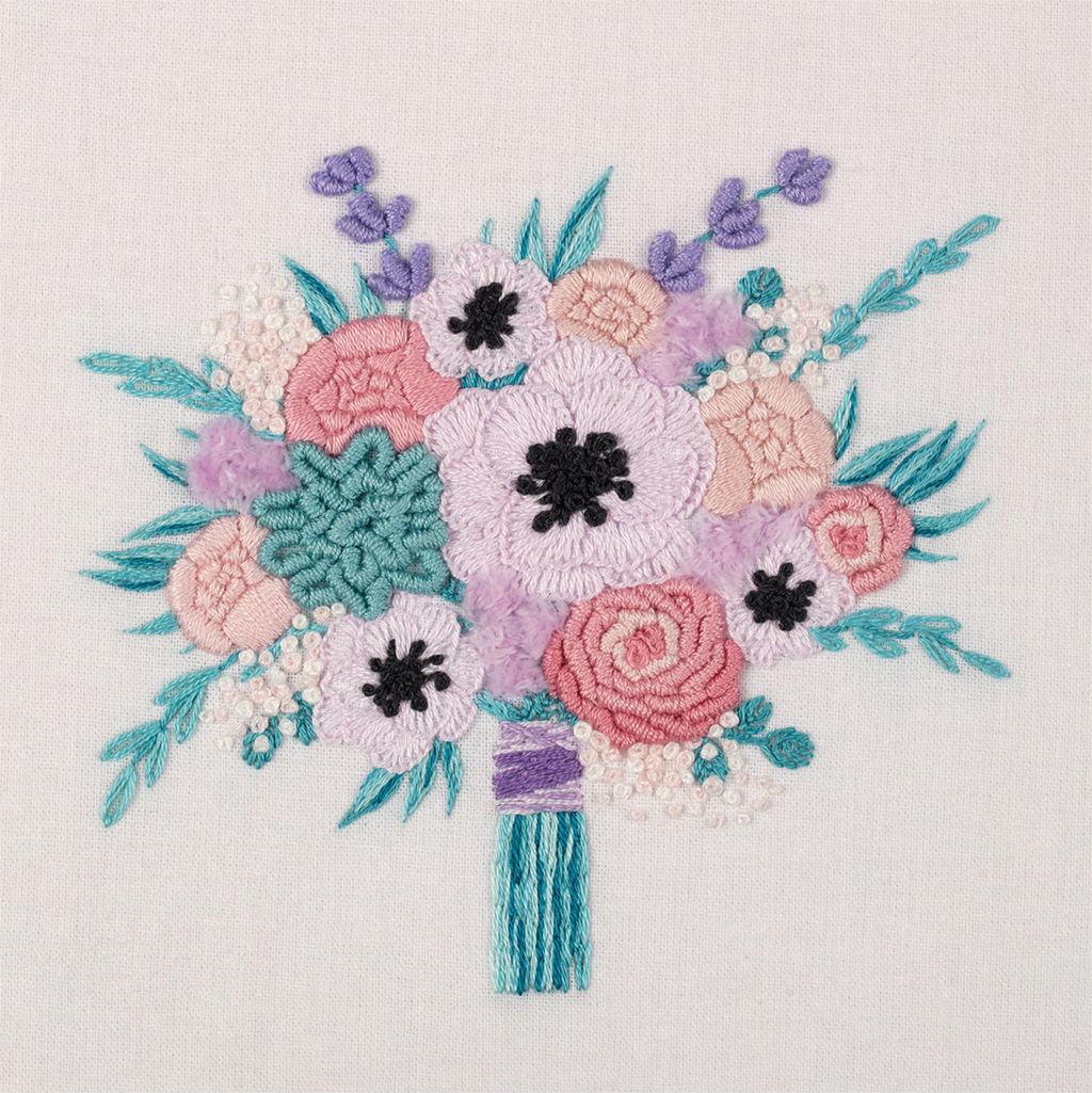 Набор для вышивания PANNA Живая картина JK-2225 Свадебный букет 15 х 15 см