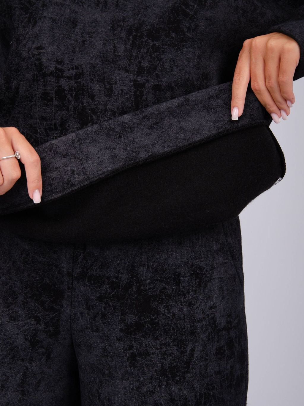 Костюм Винтаж чёрный, футер начес (М) - Малина фото 16