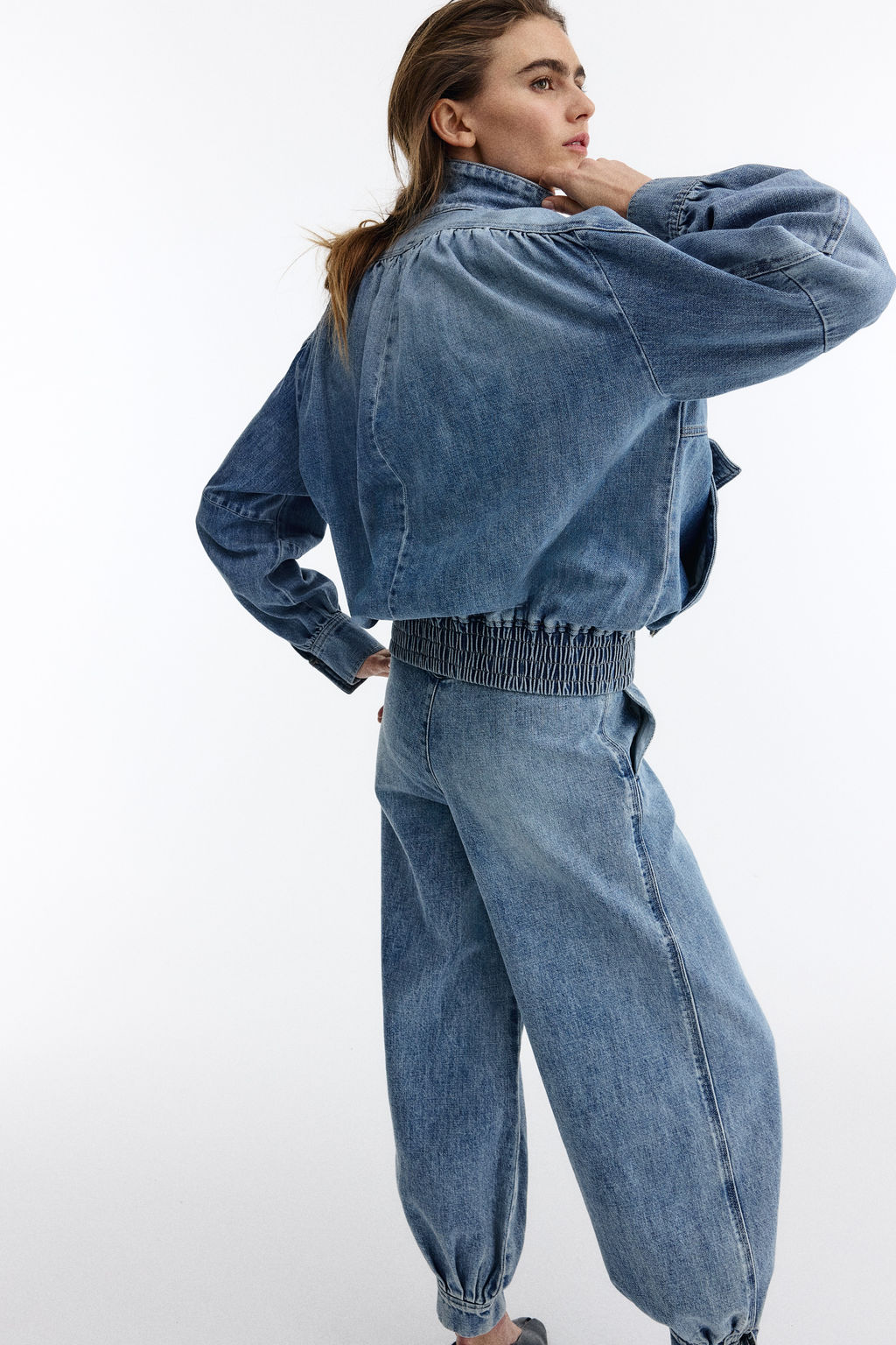 Balloon-leg denim trousers - H&m фото 7