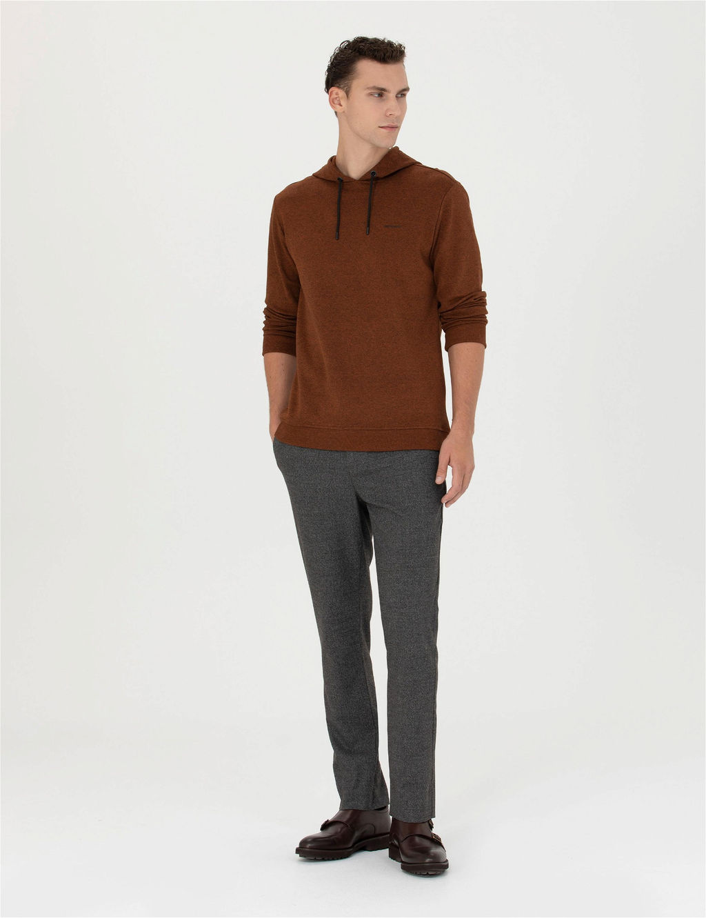 Kiremit Regular Fit Kap__onlu Sweatshirt - Pierre cardin фото 4