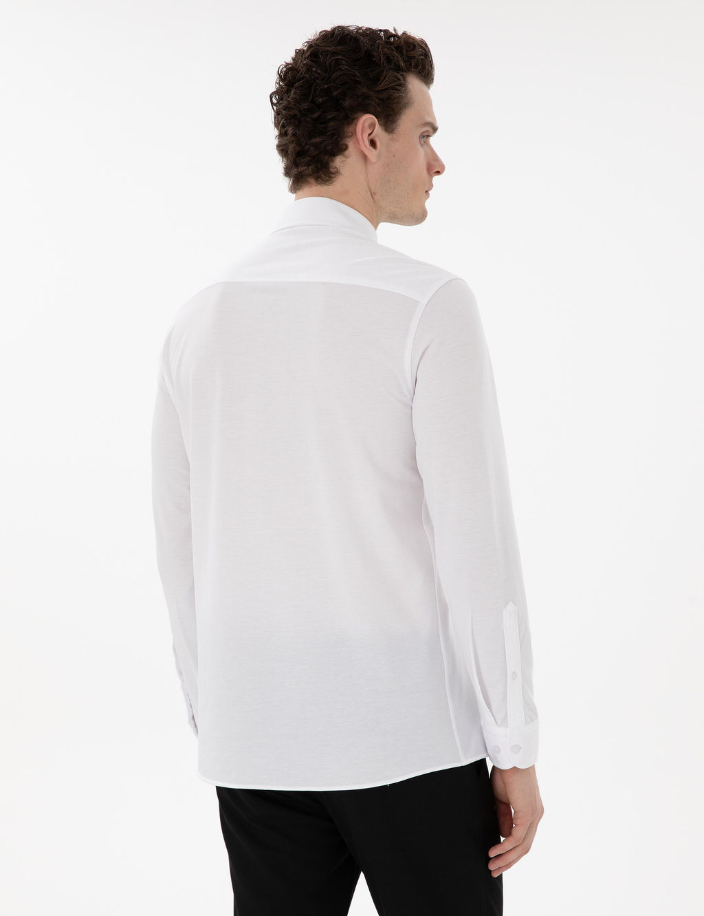 Beyaz Slim Fit Uzun Kollu G_mlek - Pierre cardin фото 5
