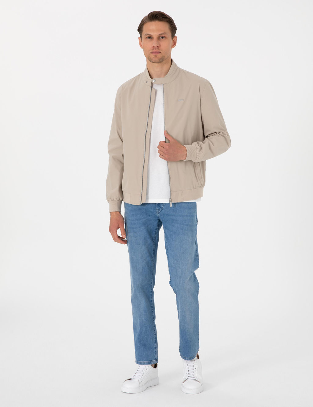 Bej Bomber Ceket