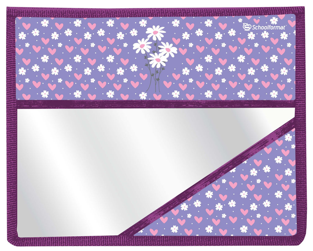 Папка для тетрадей пластиковая с липучкой 2 отделения А5 Schoolformat, 230х195х50, серия D...