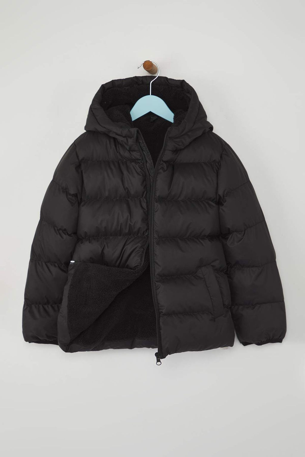 Yesil Duz/Basic Kal?n Kapusonlu Regular Unisex Cocuk Mont TKDAW26MO00008 - Trendyolmilla фото 7