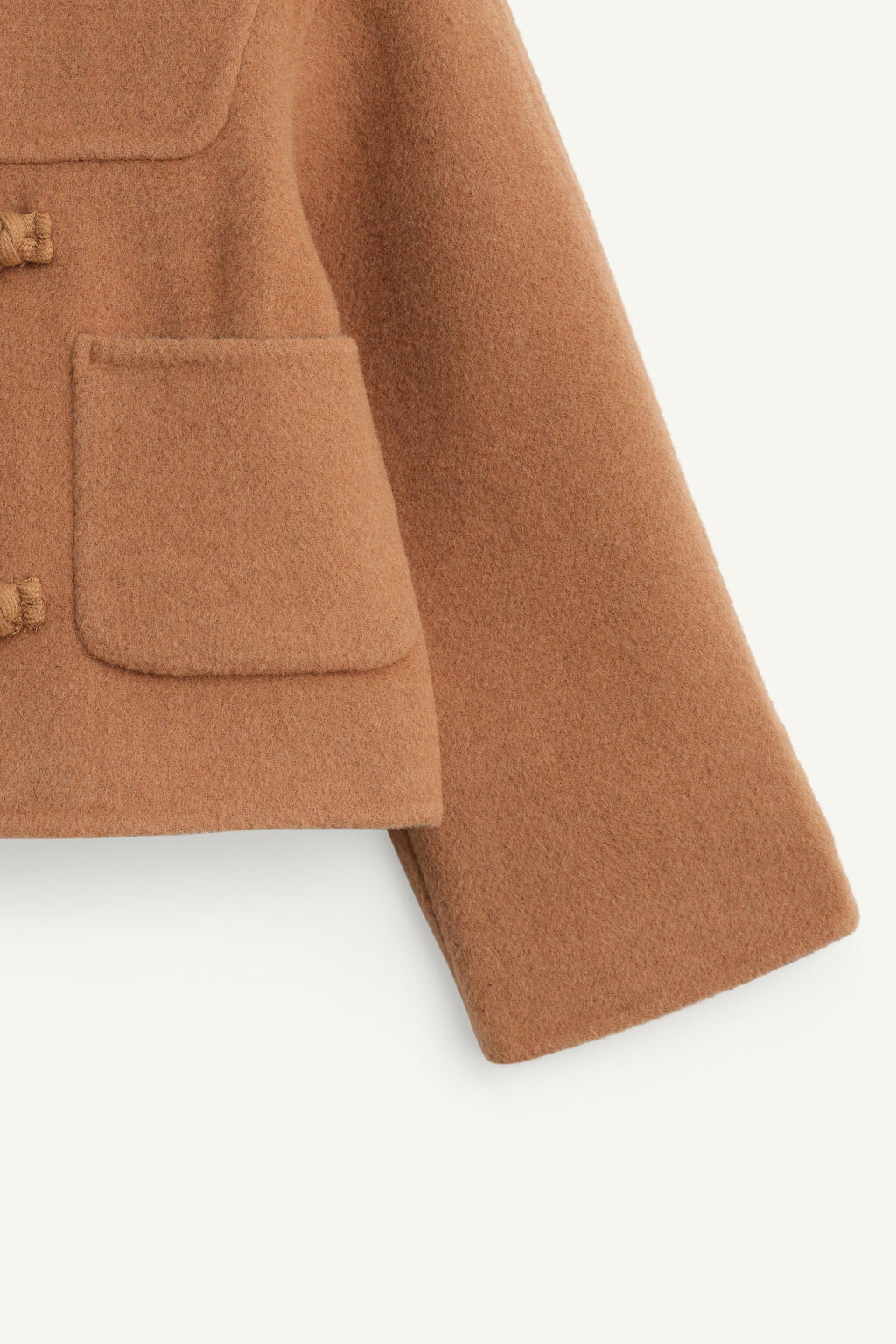 LIMITED EDITION SHORT WOOL DUFFLE COAT - Zara фото 7