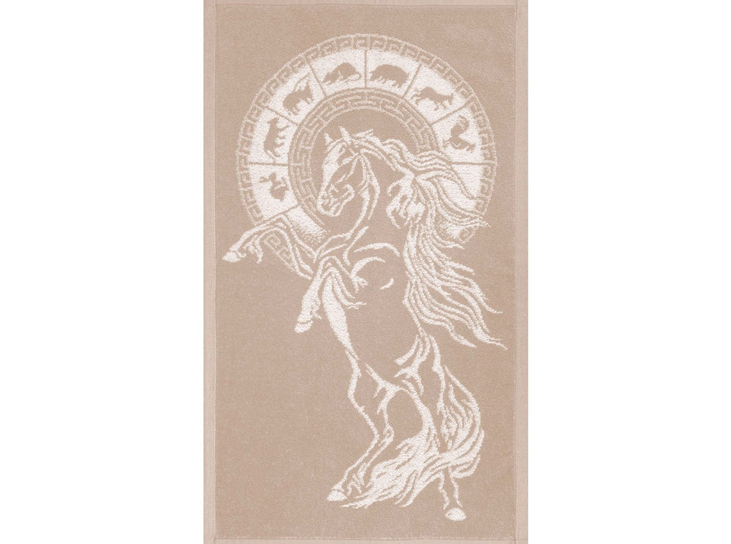 Полотенце махровое 6с104.511ж2 Гороскоп-лошадь(лен3) 67х40см