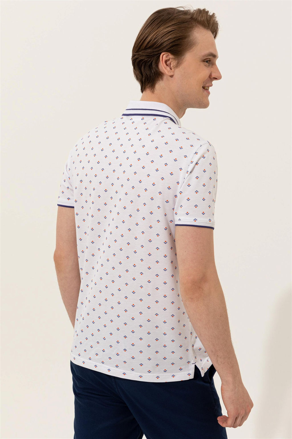 U. S. Polo Assn Мужская синяя футболка с воротником-поло - U.s. polo assn фото 11