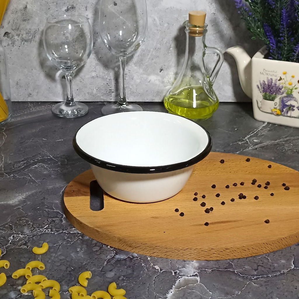 Миска 0.8л 2с5с без рисунка. - Стальэмаль фото 4