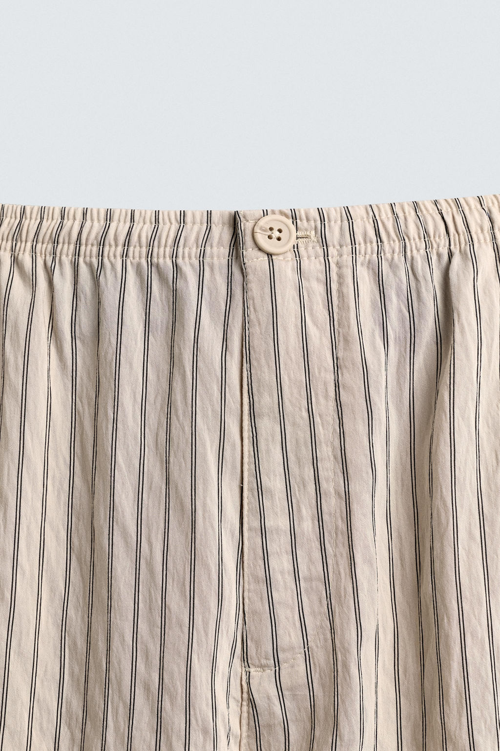 STRIPED WRINKLED-EFFECT FLOWING TROUSERS - Zara фото 9