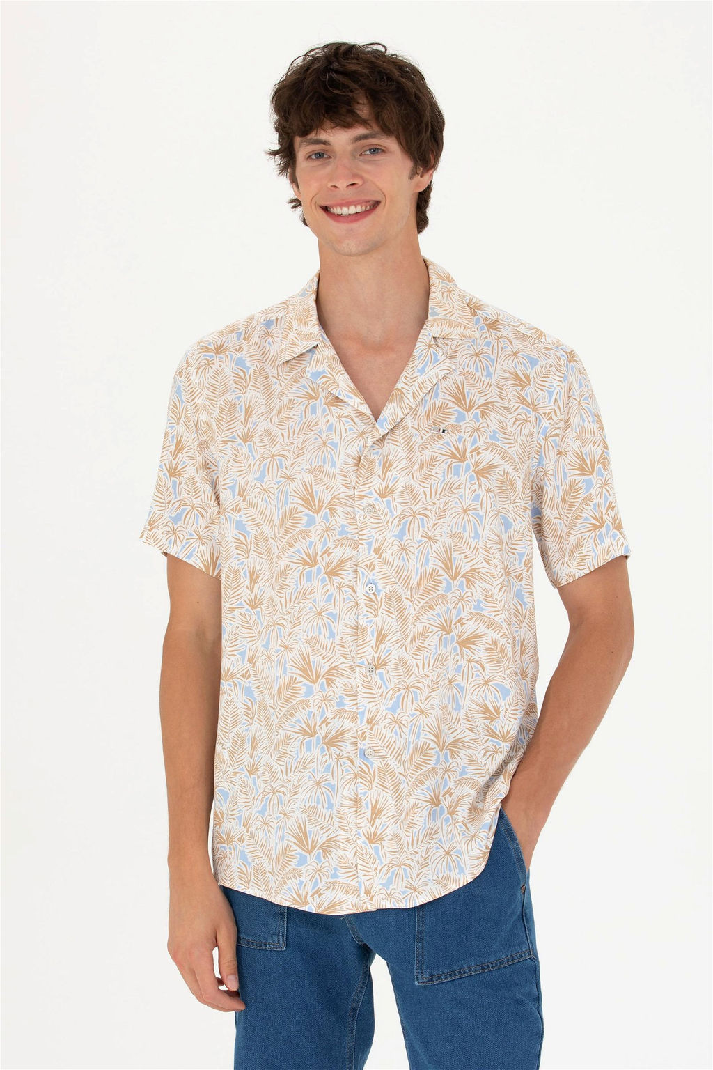 U. S. Polo Assn Мужская рубашка с коротким рукавом Stone - U.s. polo assn фото 8