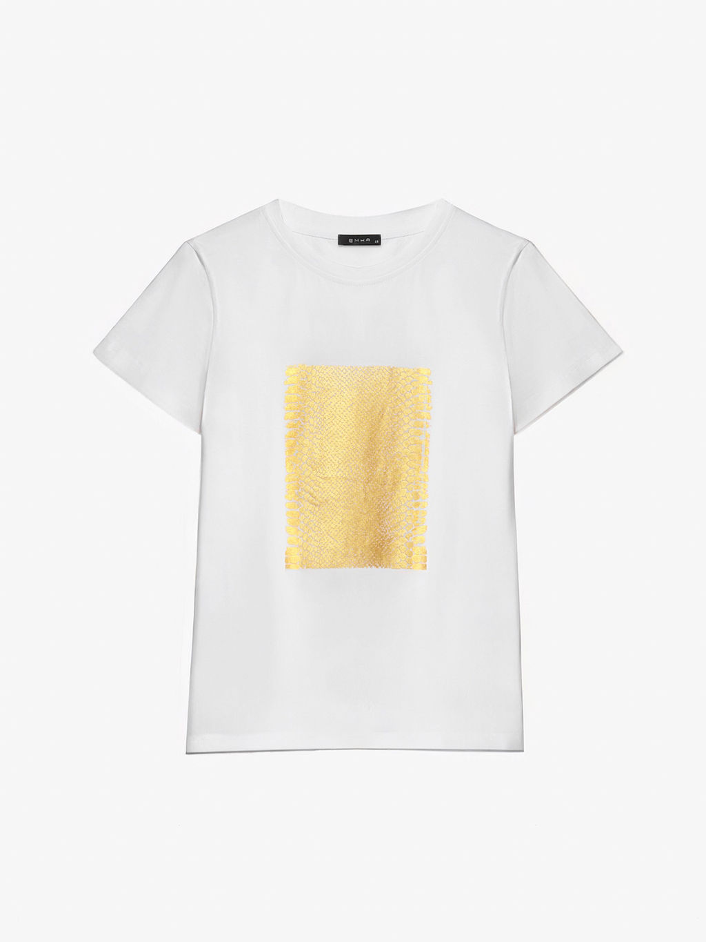 EMKA / Базовая футболка с золотым принтом, 100% хлопок  фото 6