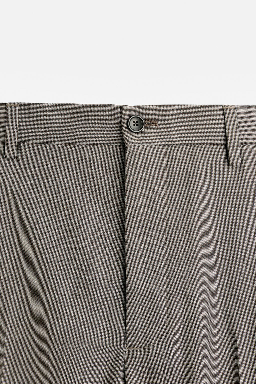 HOUNDSTOOTH SUIT TROUSERS - Zara фото 15