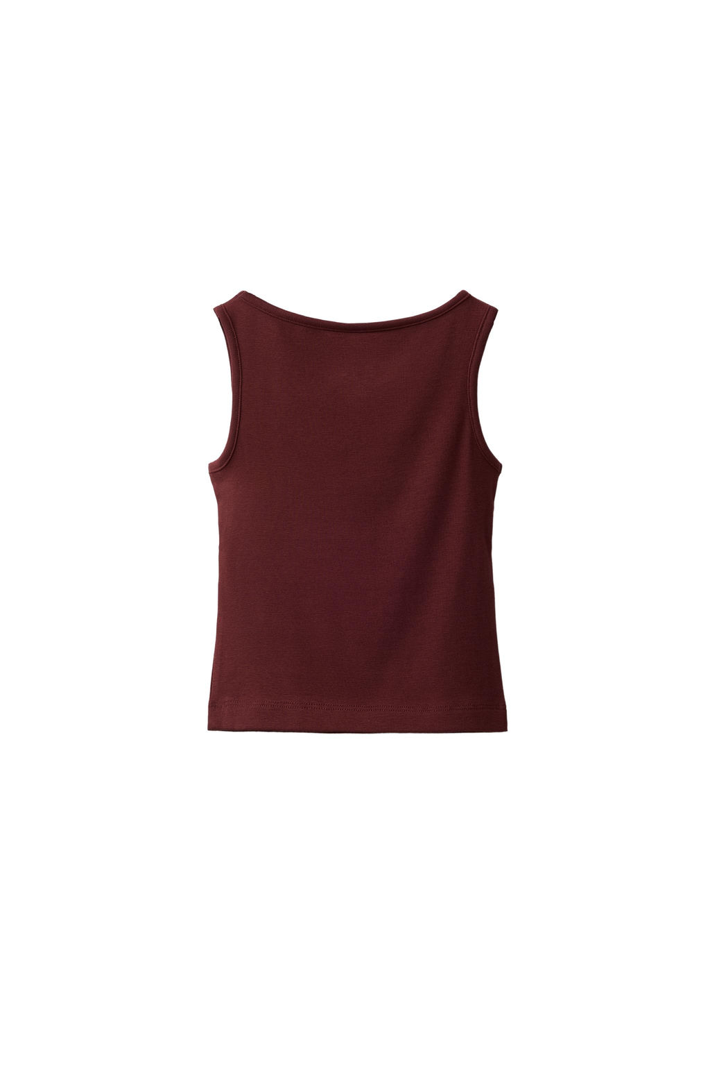 TOP LISO CON MODAL / Burgundy - Zara фото 3