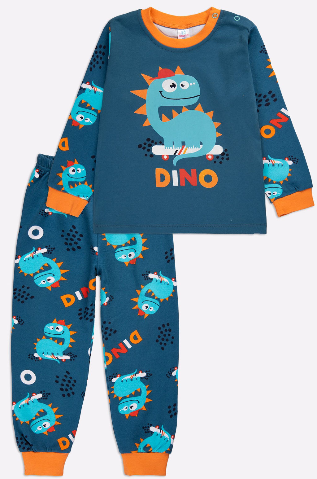 Хлопковая пижама из интерлока для мальчика Bonito  фото 9