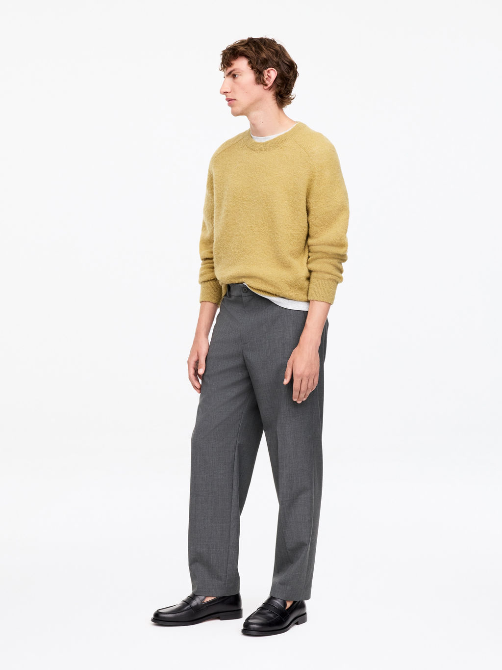 Pantalones de lana ligeros relaxed fit - H&m фото 3