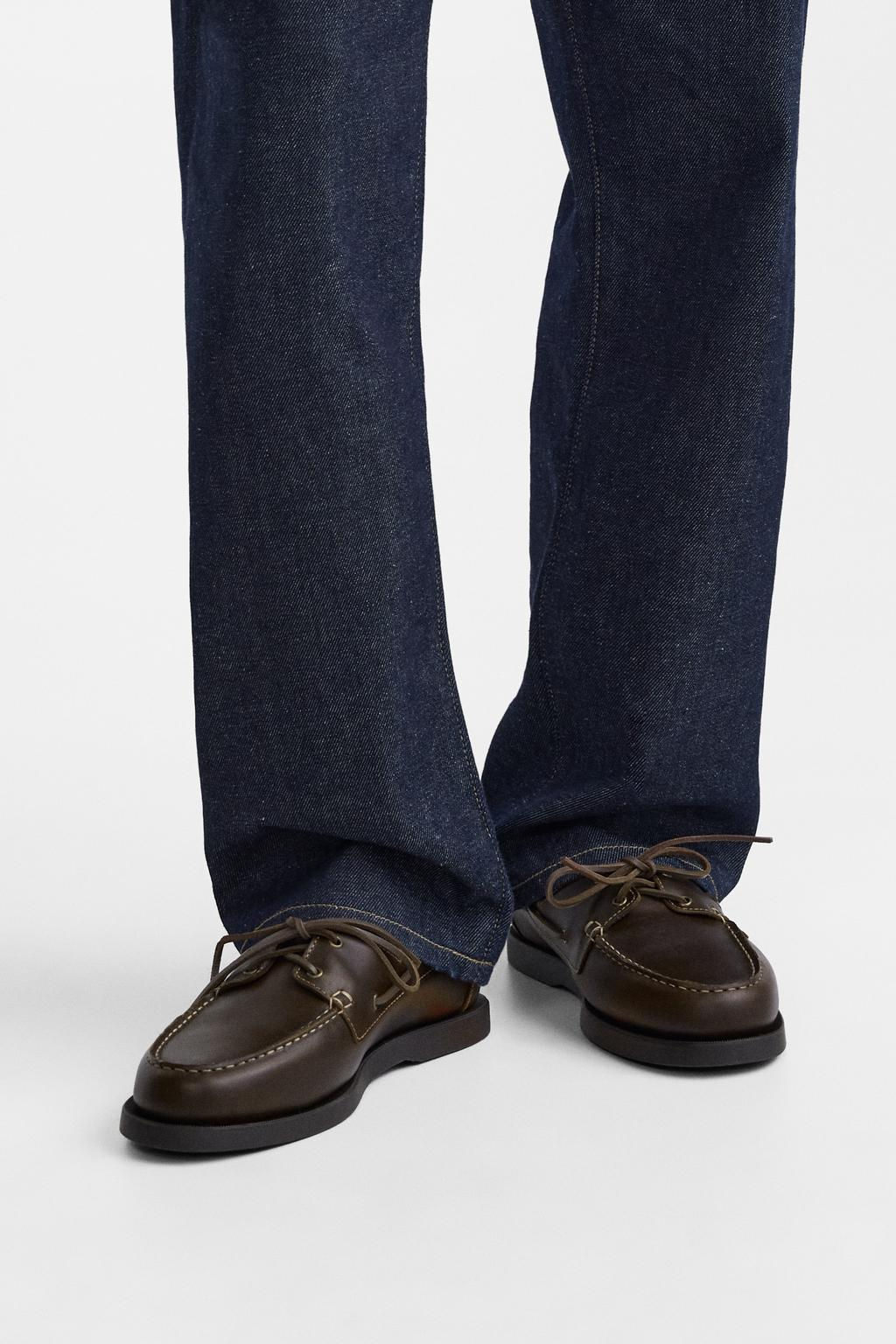 LEATHER DECK SHOES - LIMITED EDITION - Zara фото 3