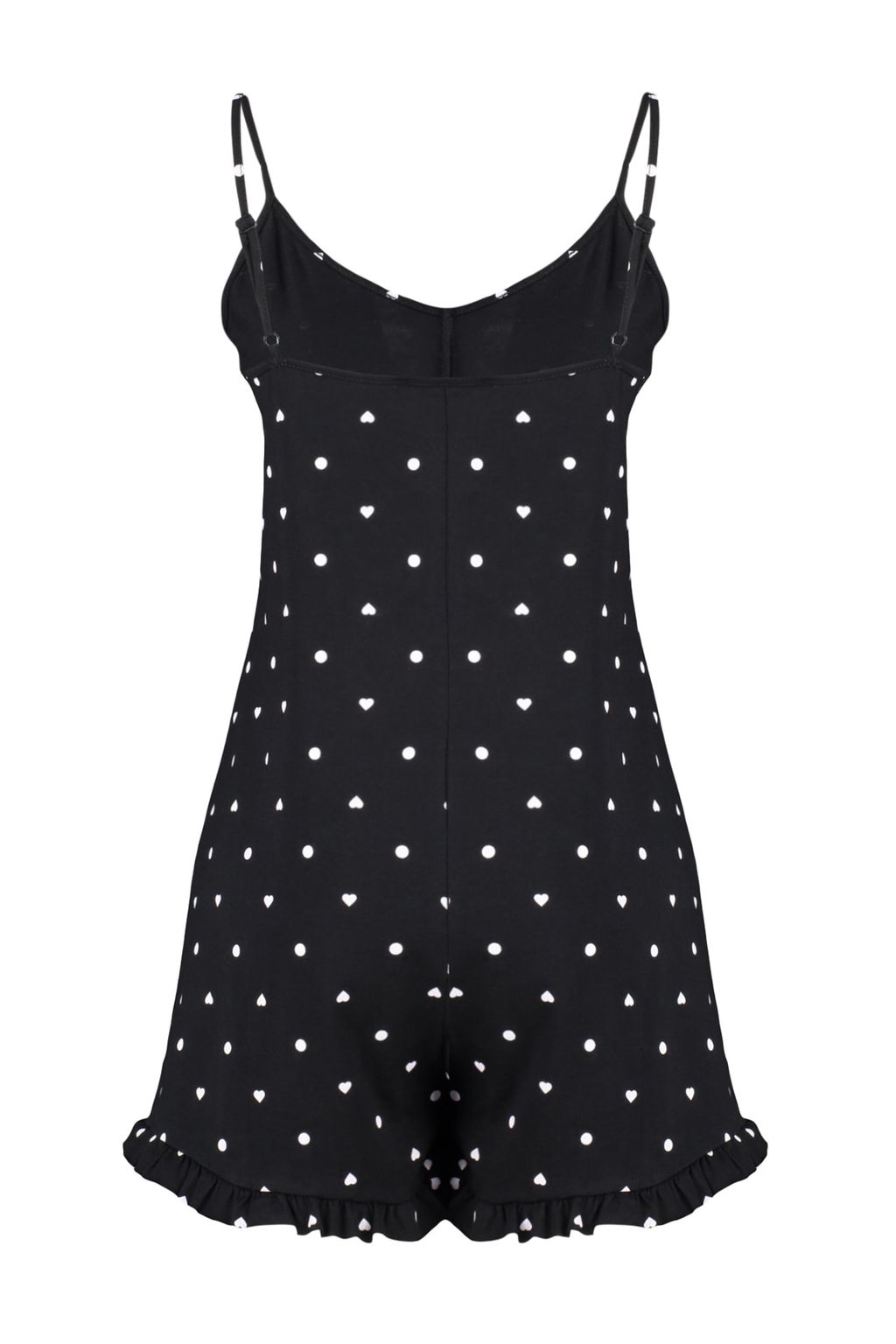 Siyah %100 Pamuklu Puantiye ve Kalpli F?rf?rl? Ip Ask?l? Orme Tulum THMSS23TU00003 - Trendyolmilla фото 8