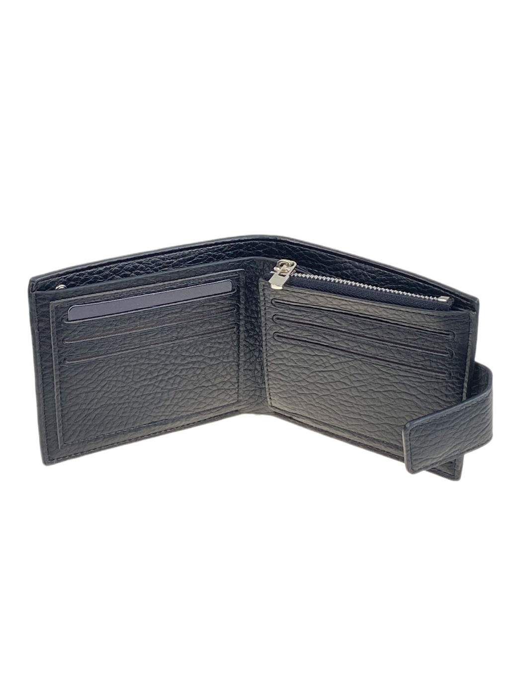 Мужское портмоне из натуральной кожи, цвет черный - Greta фото 2