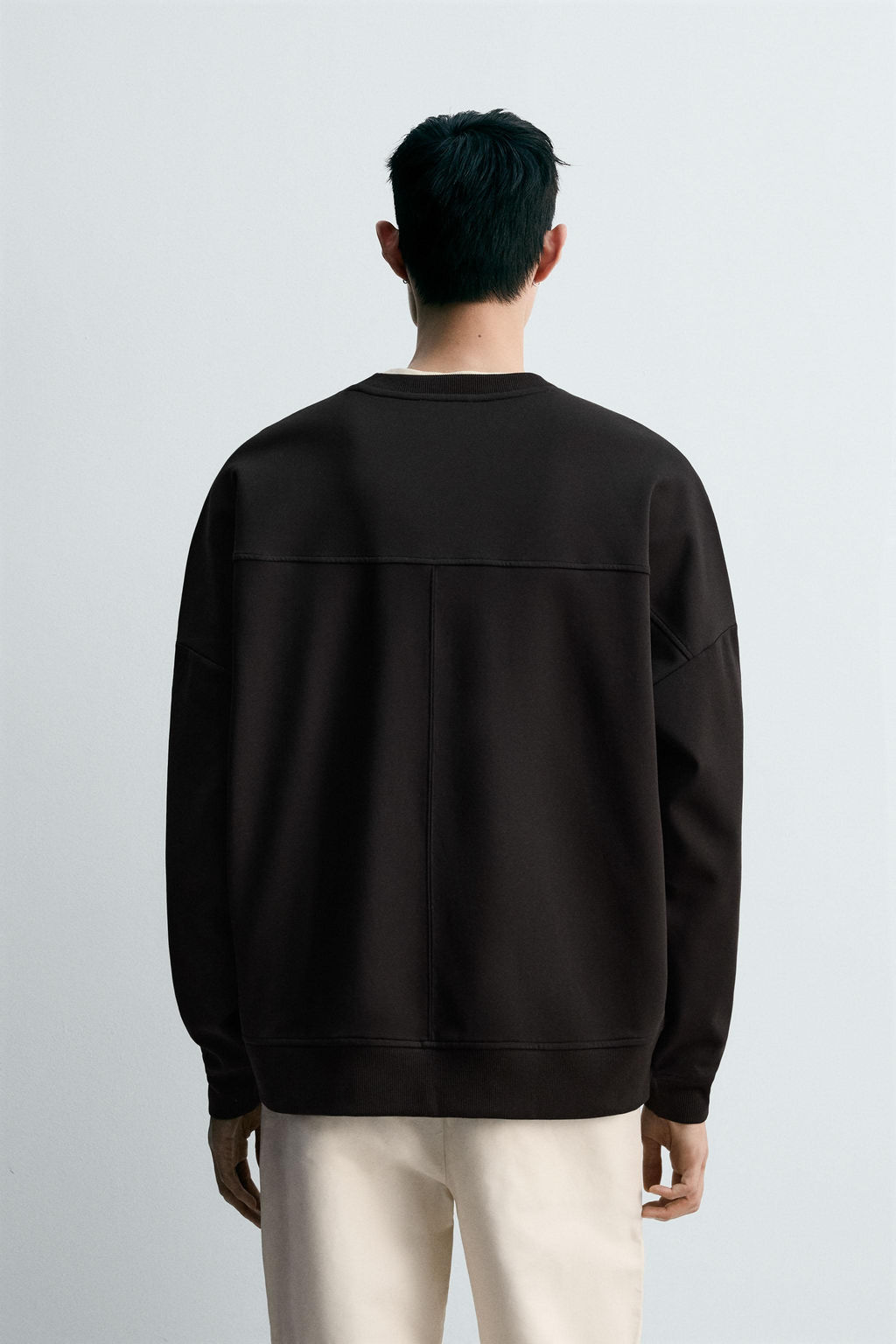 SUDADERA CROPPED FIT INTERLOCK / Verdoso - Zara фото 10