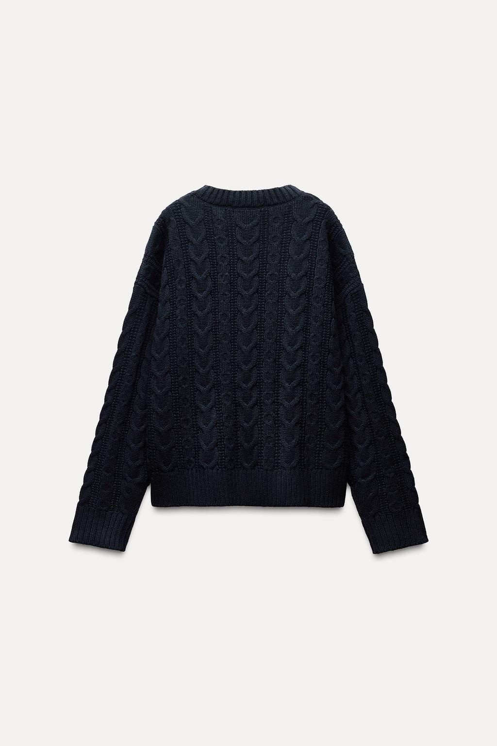 CABLE-KNIT CARDIGAN - Zara фото 3