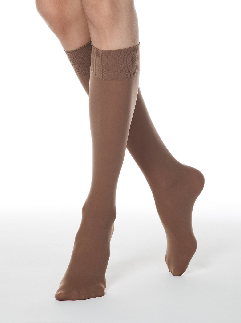 Цена за 2 пары. Носки Удлиненные CONTE Гольфы женские MICROFIBRA 50 NEW (конверт) bronz - Conte elegant фото 3