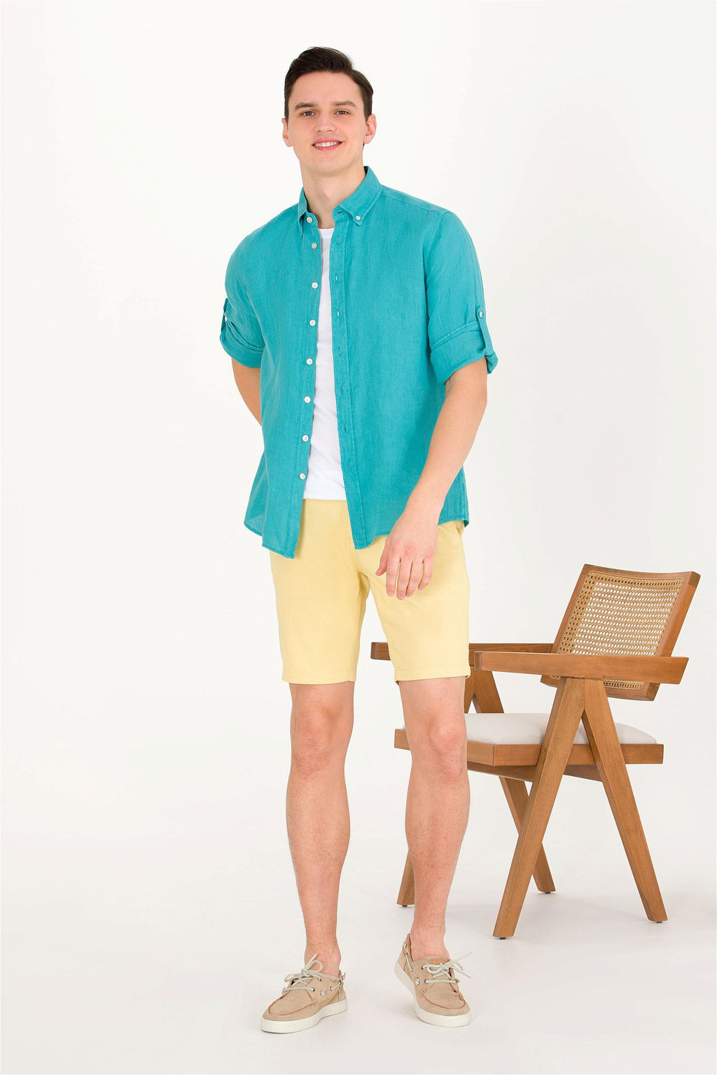 Мужская мятная рубашка с длинным рукавом - U.s. polo assn фото 4