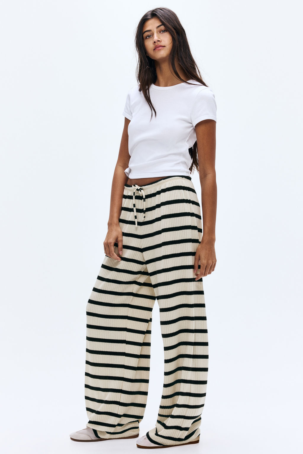Pantal?n amplio en punto de canal? - H&m фото 3