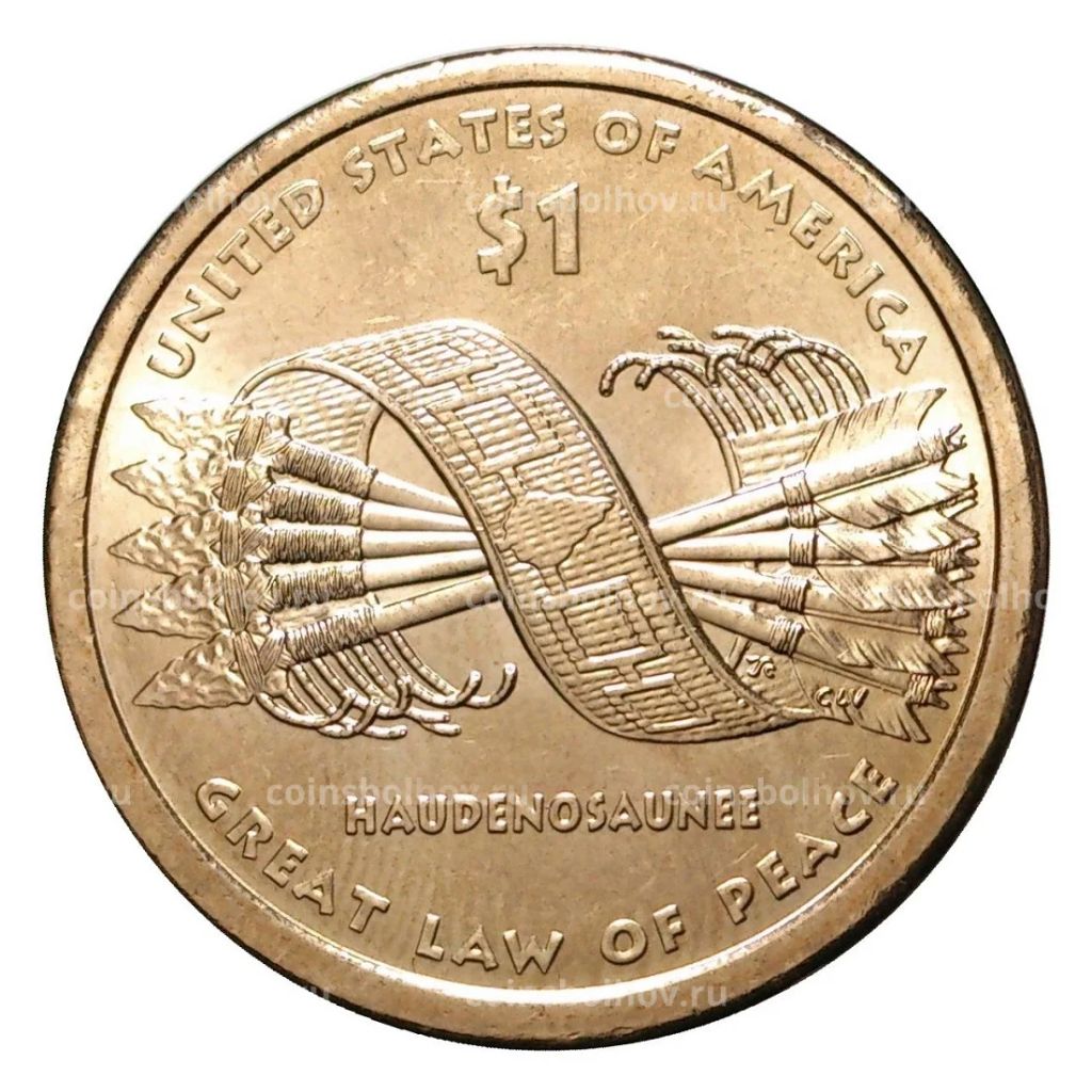 1 доллар 2010 года Сакагавея Стрелы D