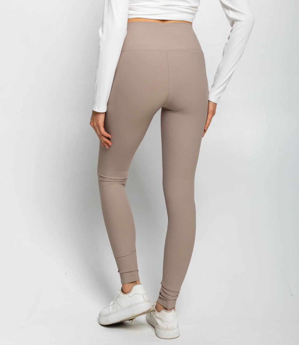Леггинсы #КТ9991, бежево-серый