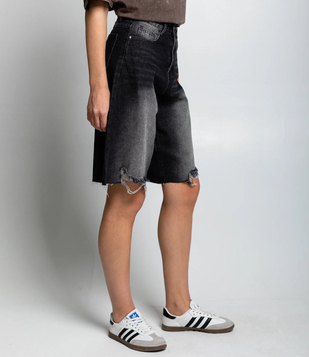 Джинсовые шорты #КТ7781 (1), чёрный - Dommod фото 3