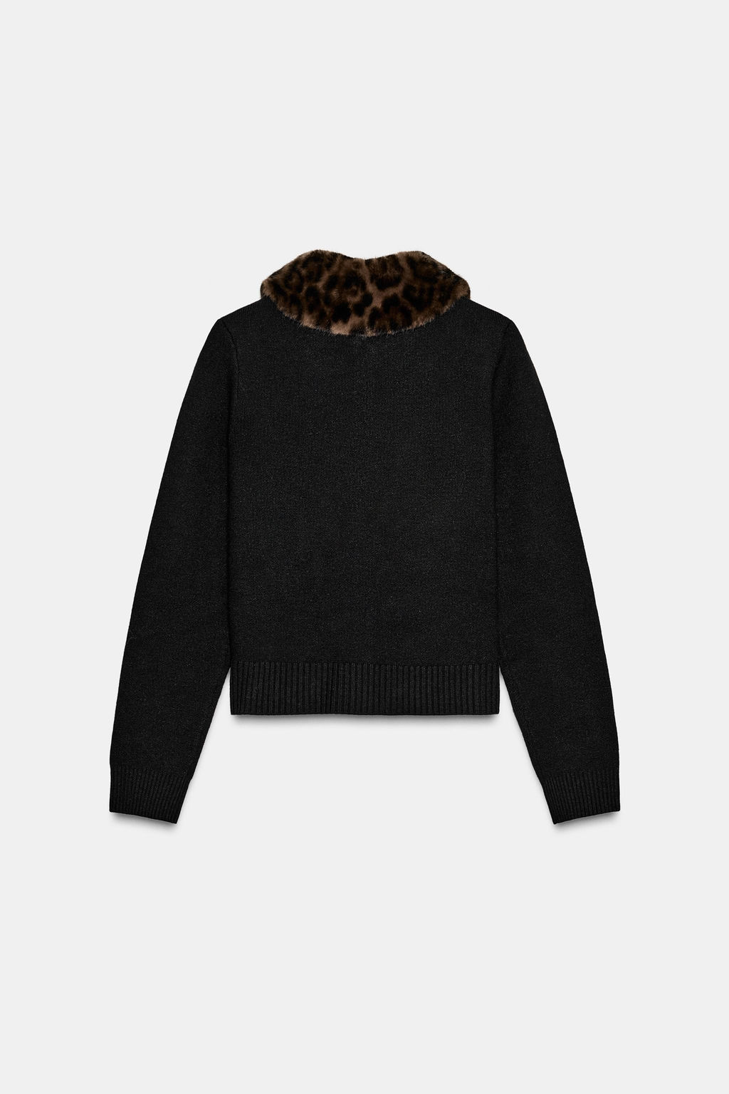 CARDIGAN WITH FAUX FUR COLLAR - Zara фото 6