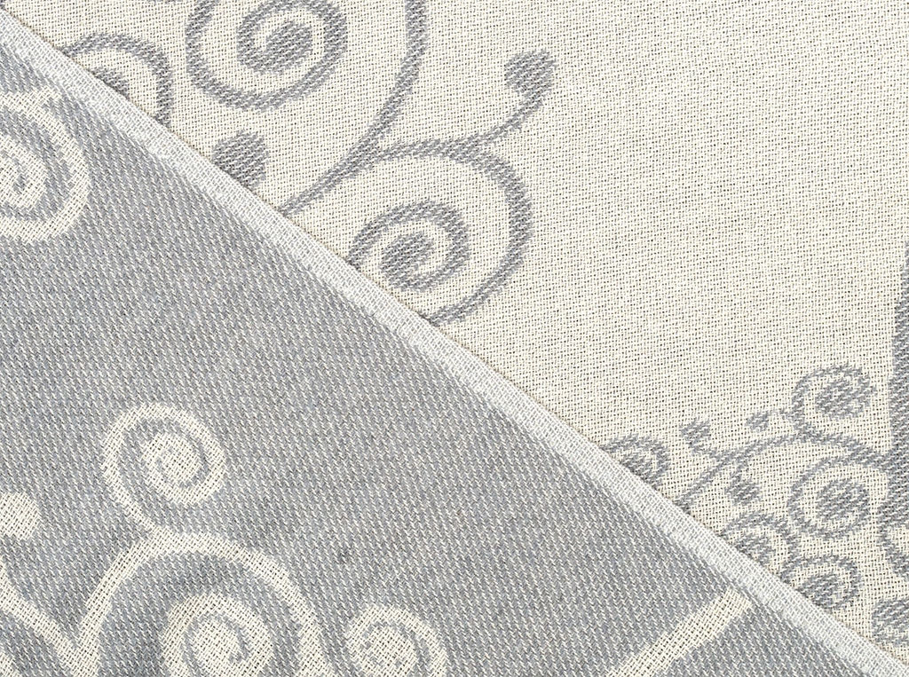 Плед хлопковый 140*200 жаккард 4/01 цвет белый с серым