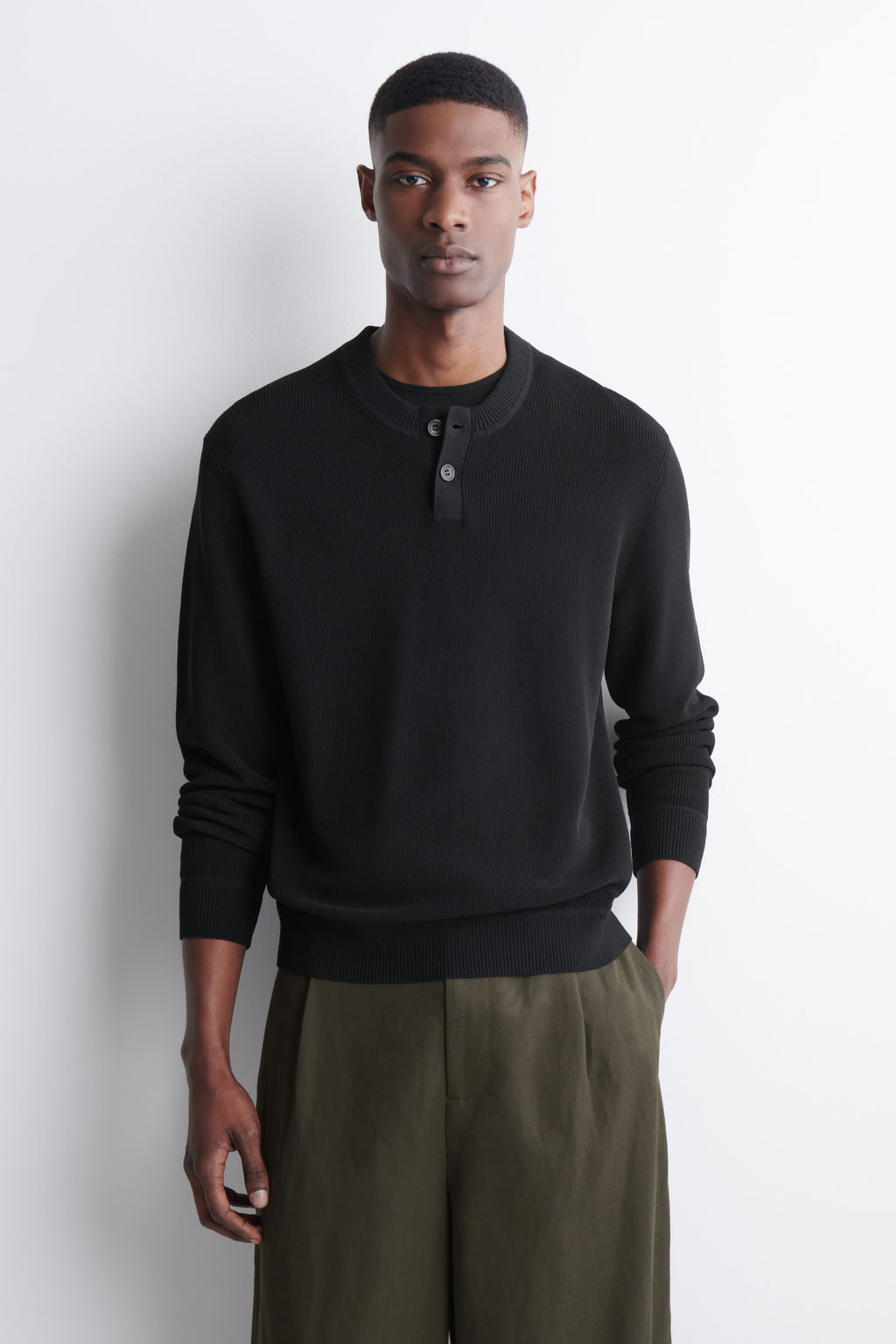 JERSEY DE ALGOD?N CON CUELLO HENLEY - H&m фото 2