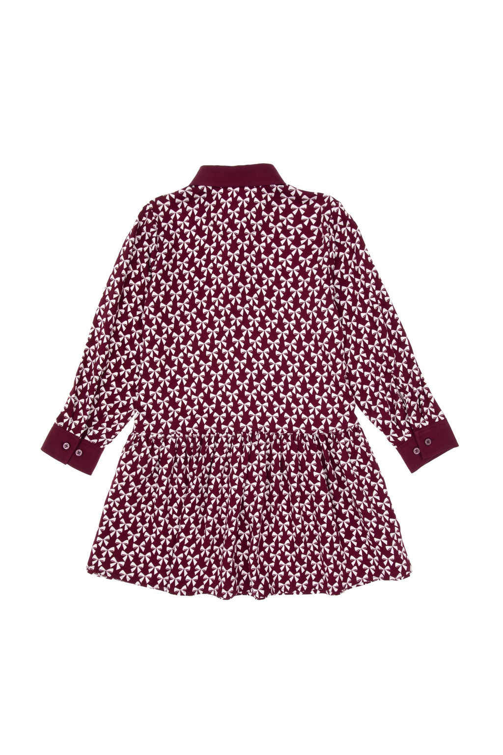 K_z _ocuk Bordo Dokuma Elbise - U.s. polo assn фото 7