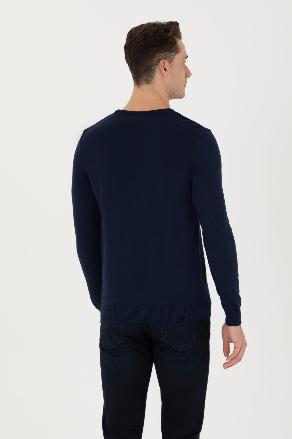 U. S. Polo Assn / Мужской темно-синий базовый свитер - U.s. polo assn фото 19