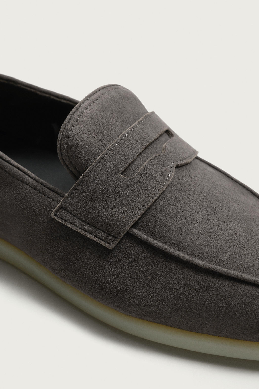 MOCAS?N PIEL CASUAL / Gris Topo - Zara фото 6