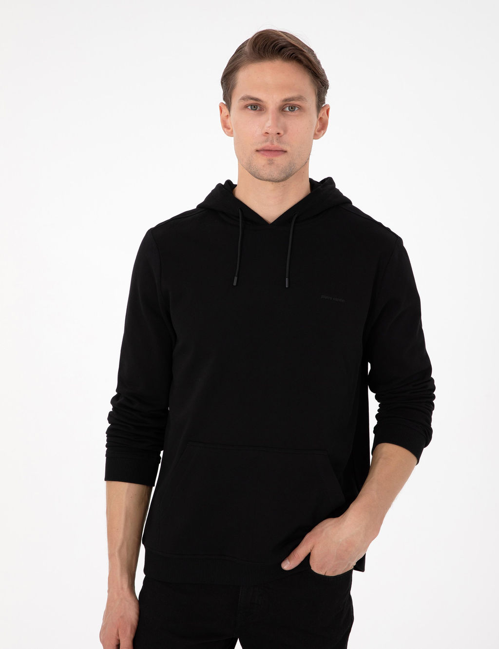 Siyah Regular Fit Kap__onlu __i Polarl_ Sweatshirt - Pierre cardin фото 3