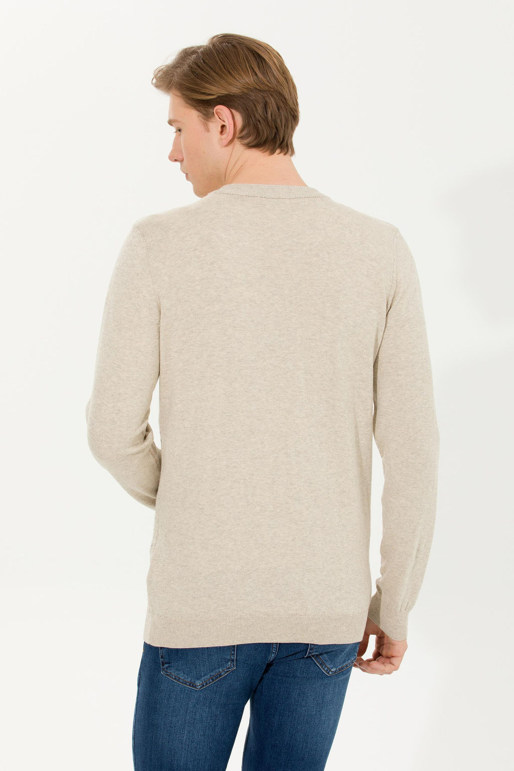 Мужской базовый трикотажный кардиган Stone Melange Неожиданная скидка в корзине - U.s. polo assn фото 5