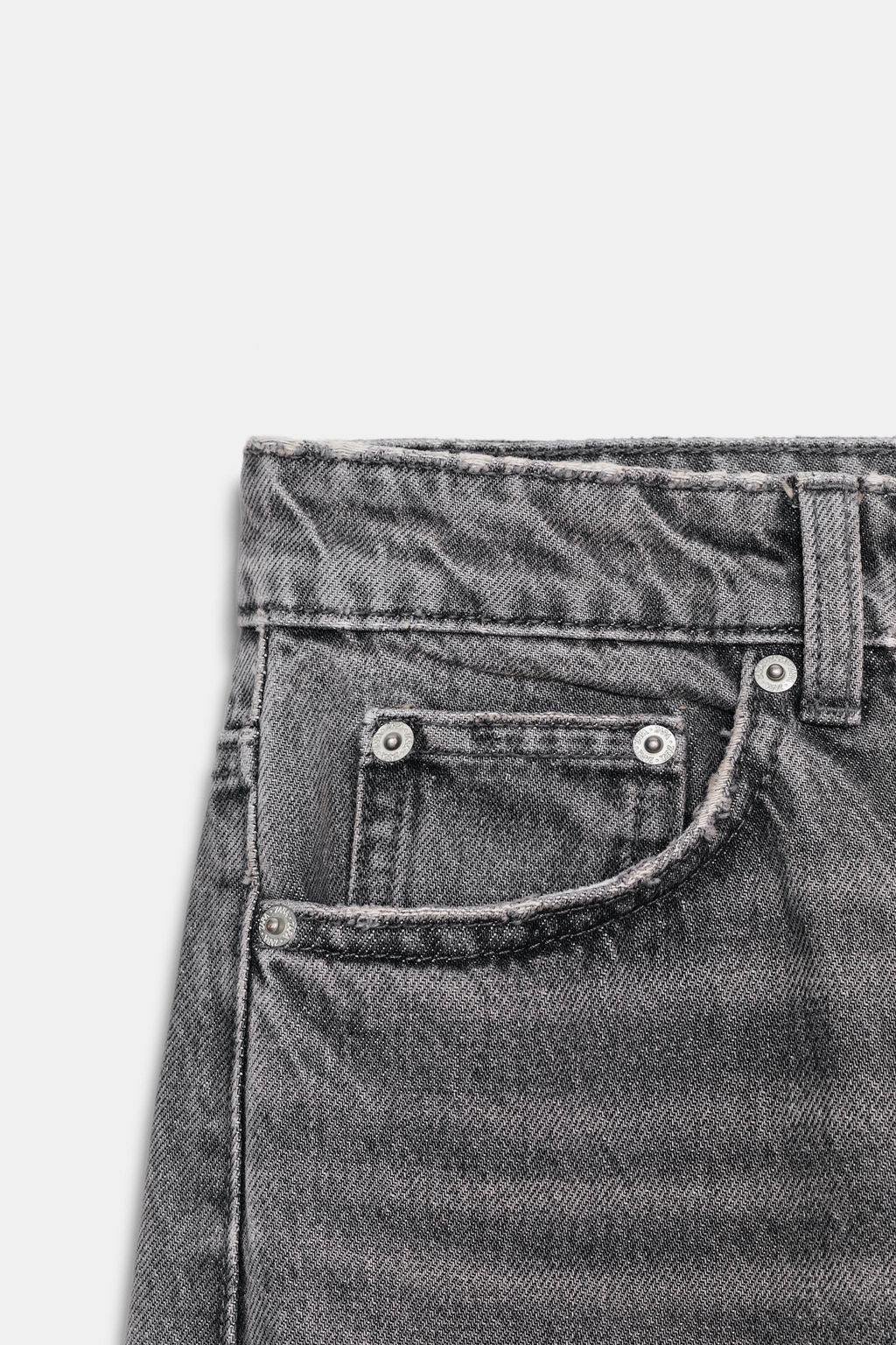 JEANS TRF MOM FIT TIRO ALTO / Gris antracita - Zara фото 9