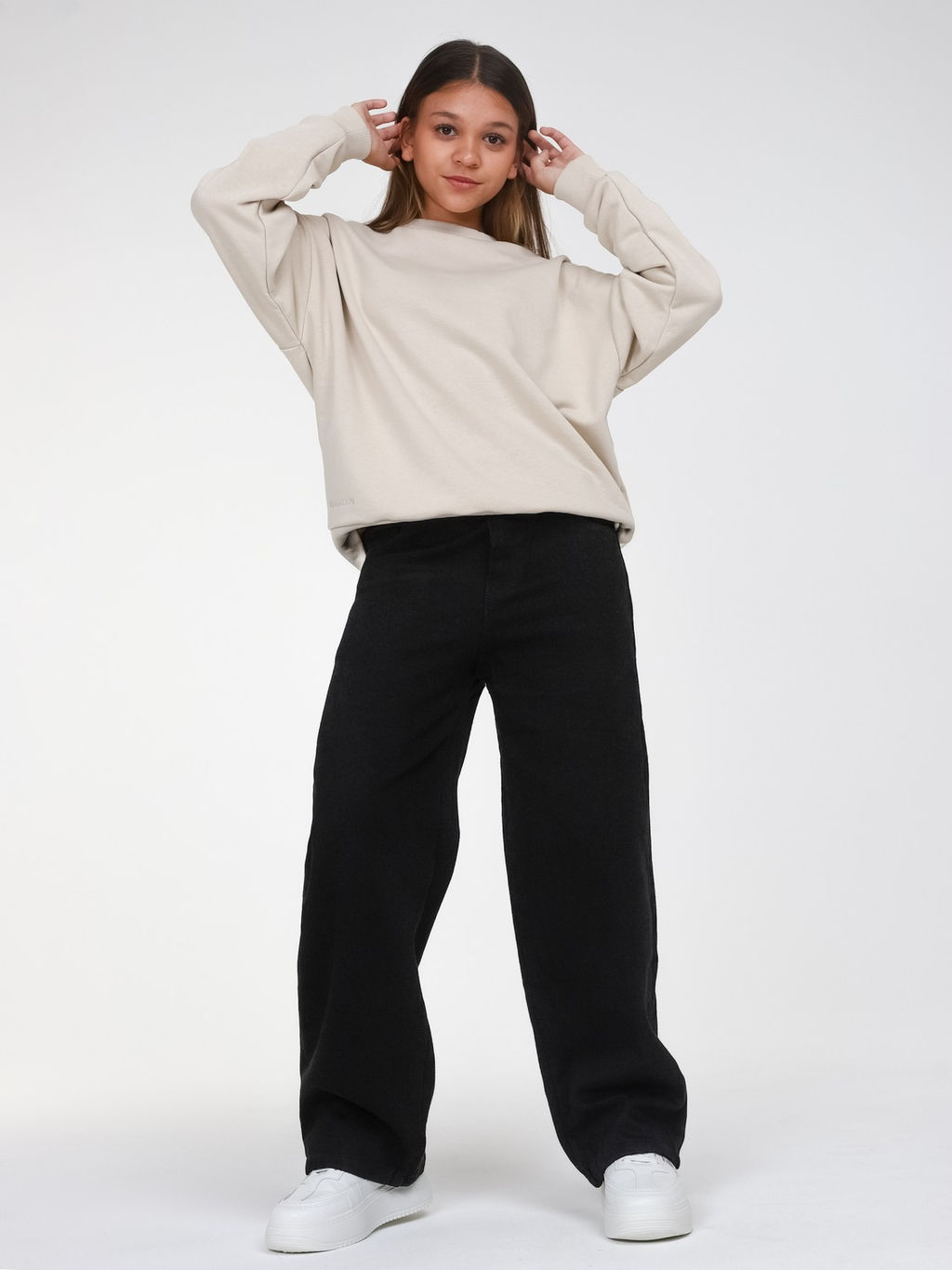 Джинсы-багги утеплённые для девочек - СИНЯЯ МОДА фото 8