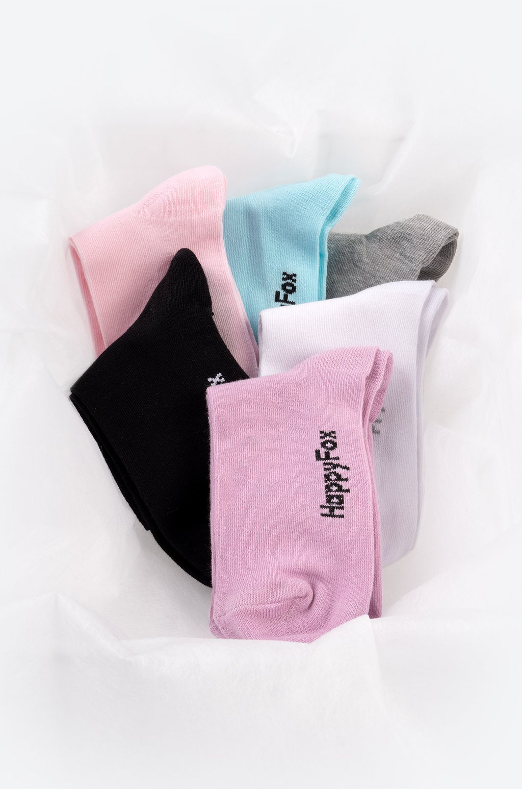 Набор однотонных носков 6 пар Happyfox  фото 6