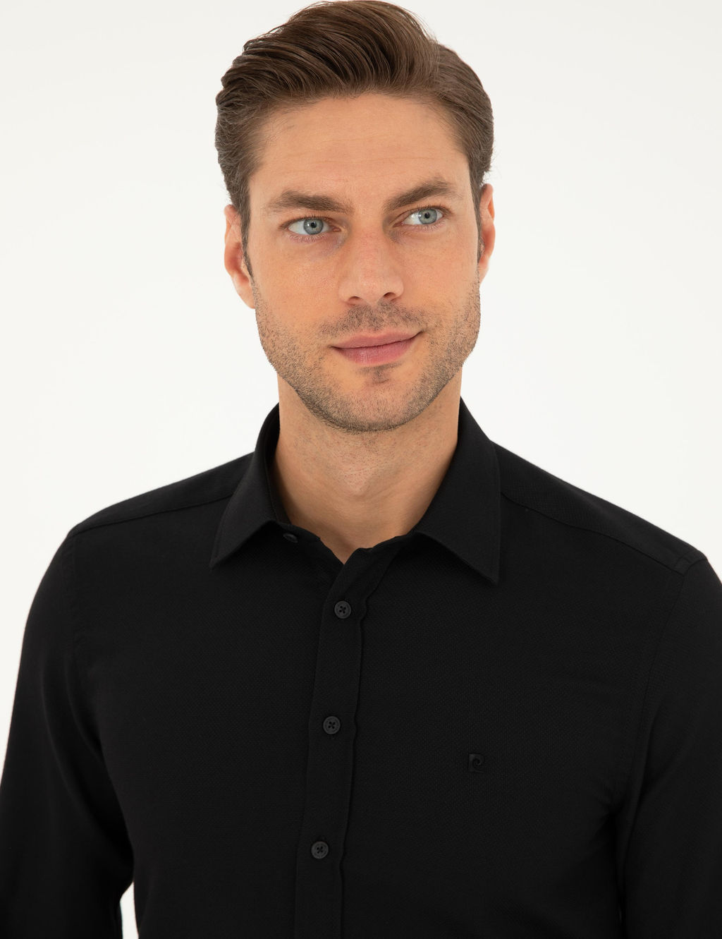 Siyah Slim Fit Arm_rl_ Uzun Kollu G_mlek - Pierre cardin фото 2