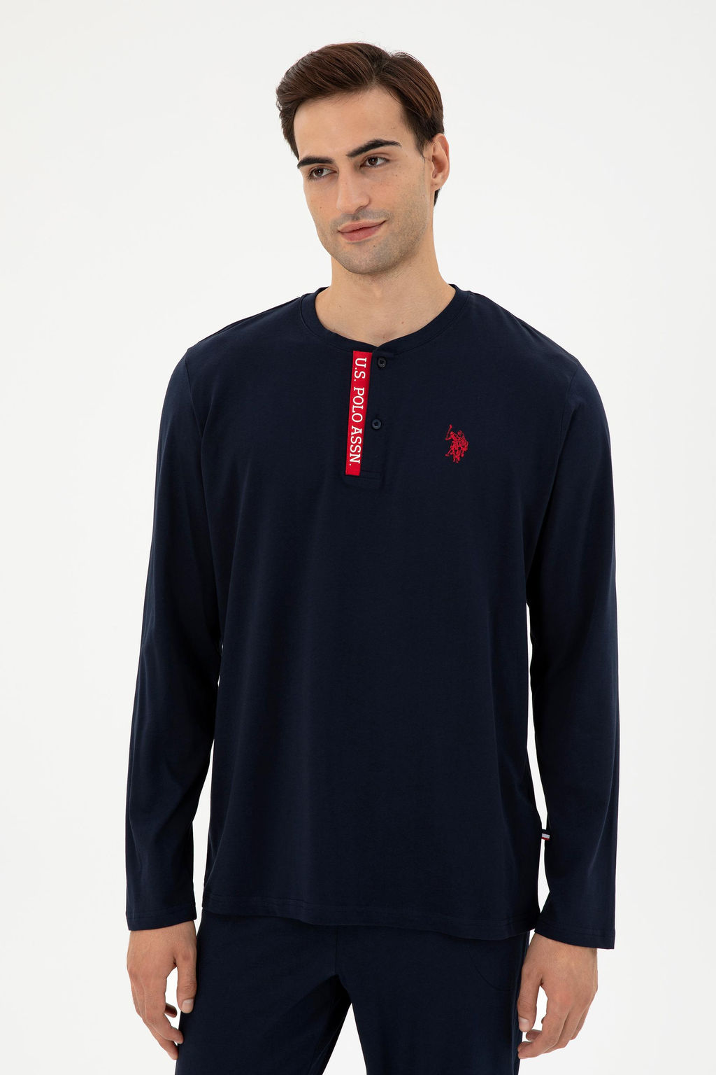 Мужской темно-синий пижамный комплект Неожиданная скидка в корзине - U.s. polo assn фото 3