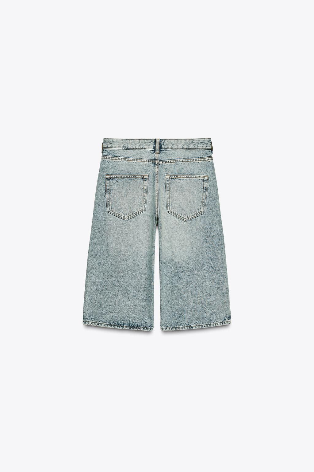ZW COLLECTION DENIM BERMUDA SHORTS - Zara фото 6