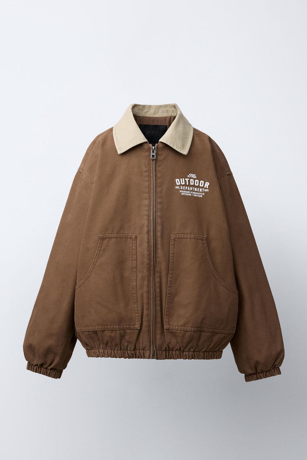 CAZADORA CUELLO CONTRASTE / Marr?n