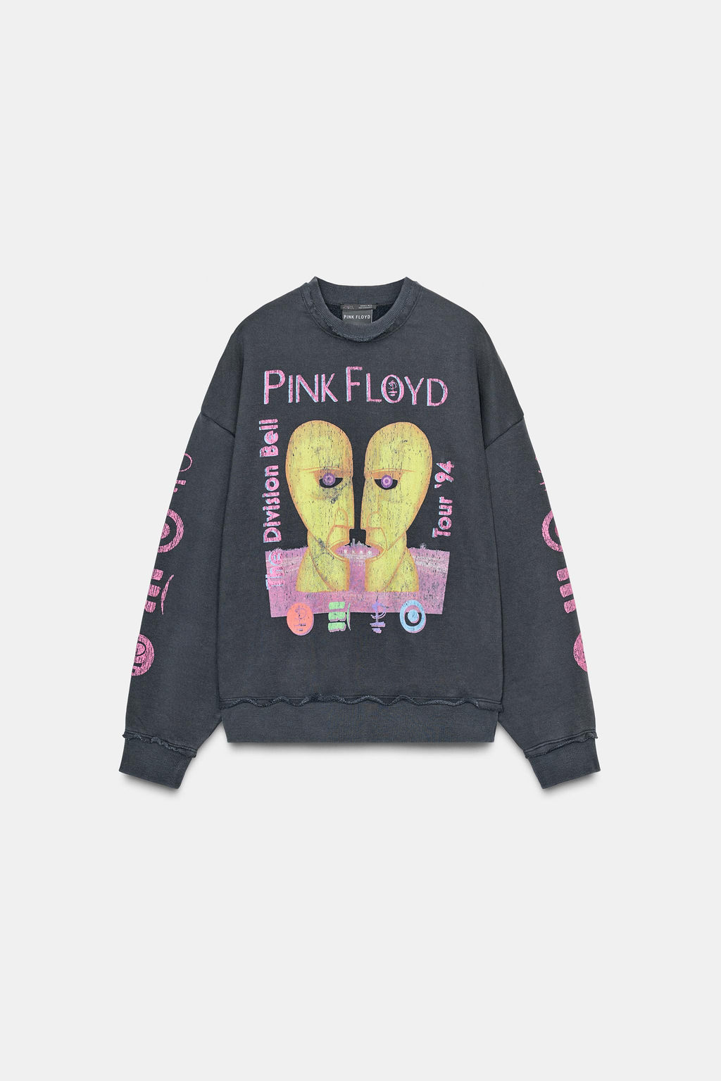 PINK FLOYD WASHED-EFFECT SWEATSHIRT - Zara фото 5